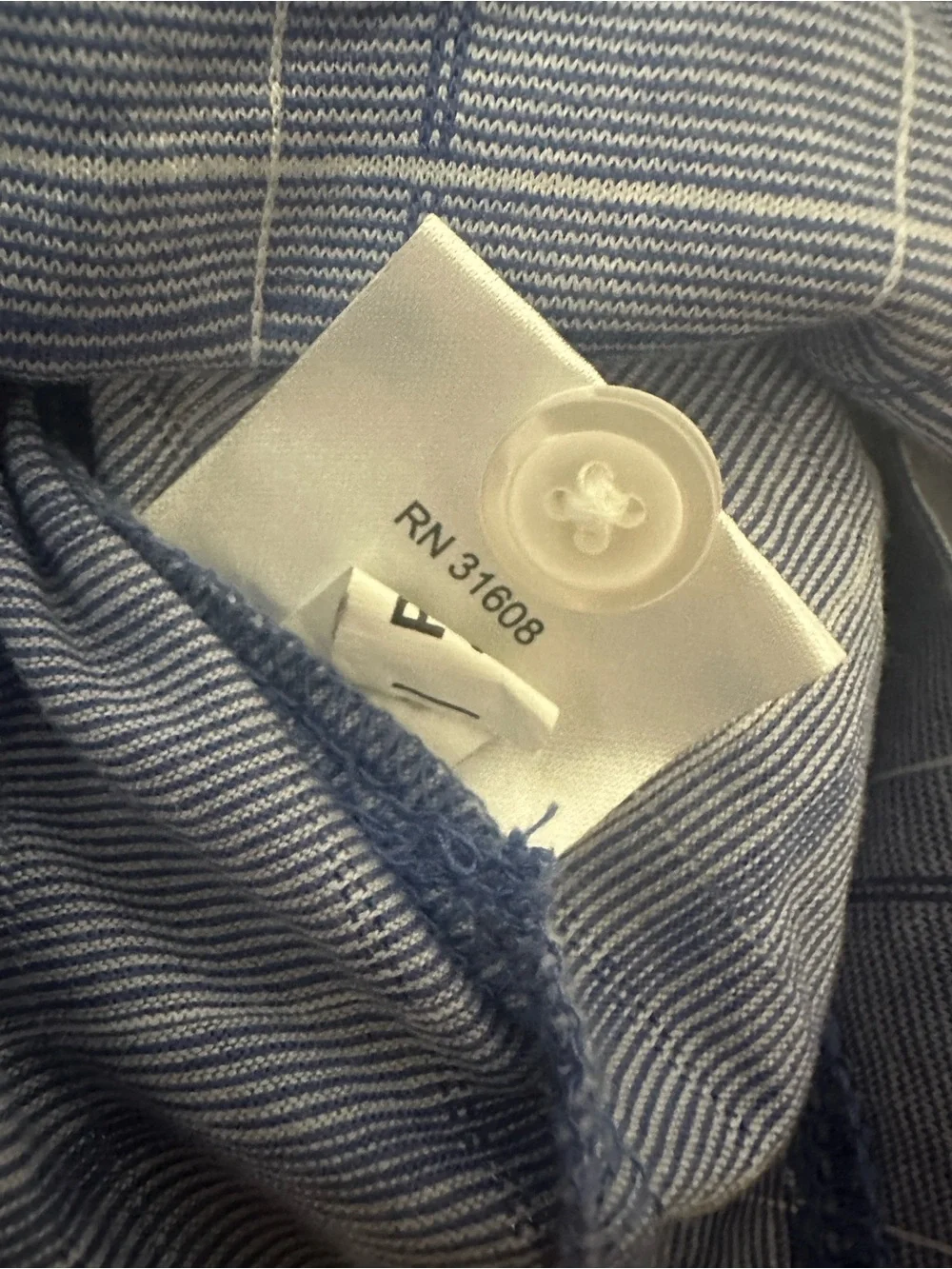 Jos A Bank Traveler Polo Shirt Mens Medium Blue Windowpane Check Short‎ Sleeve